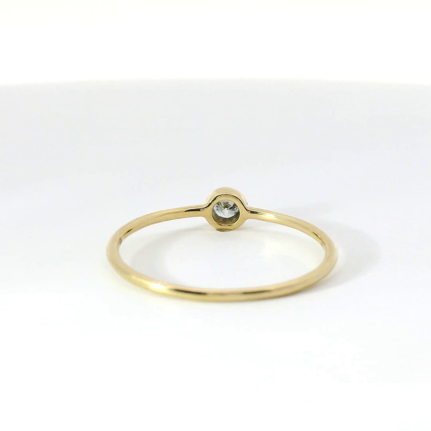 0.10ct Lab-Grown Round-Cut Diamond Ring in 14K Gold