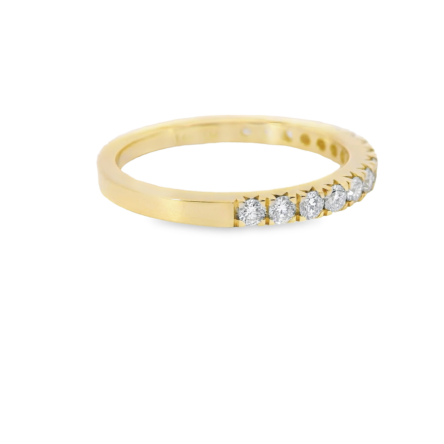 0.50ct Lab-Grown Round-Cut Diamond Wedding Band in 14K Gold