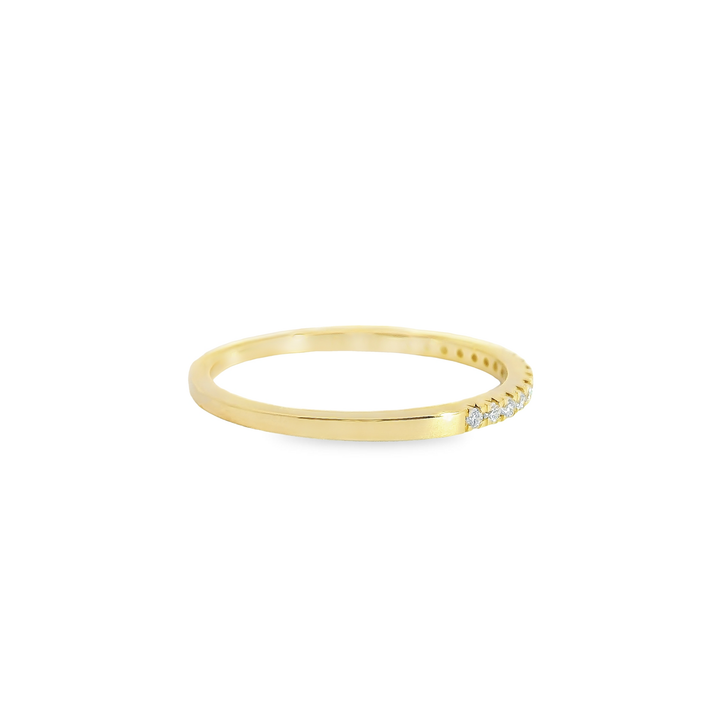 0.15ct Lab-Grown Round-Cut Diamond Wedding Band in 14K Gold