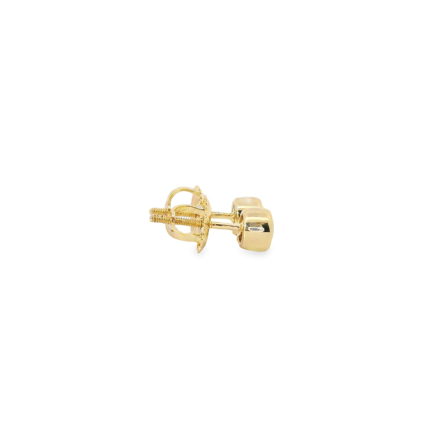Round Cut Stud Diamond Earrings 14K Gold 0.50 Carat