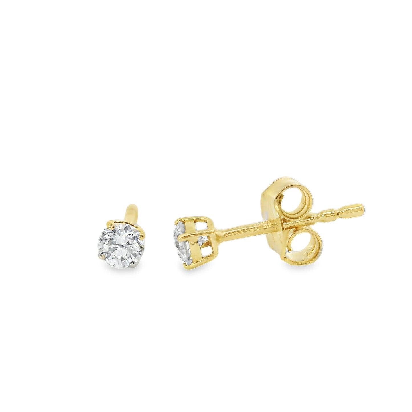 Round Cut Diamond Stud Earring 14K Gold 1/4 Carat