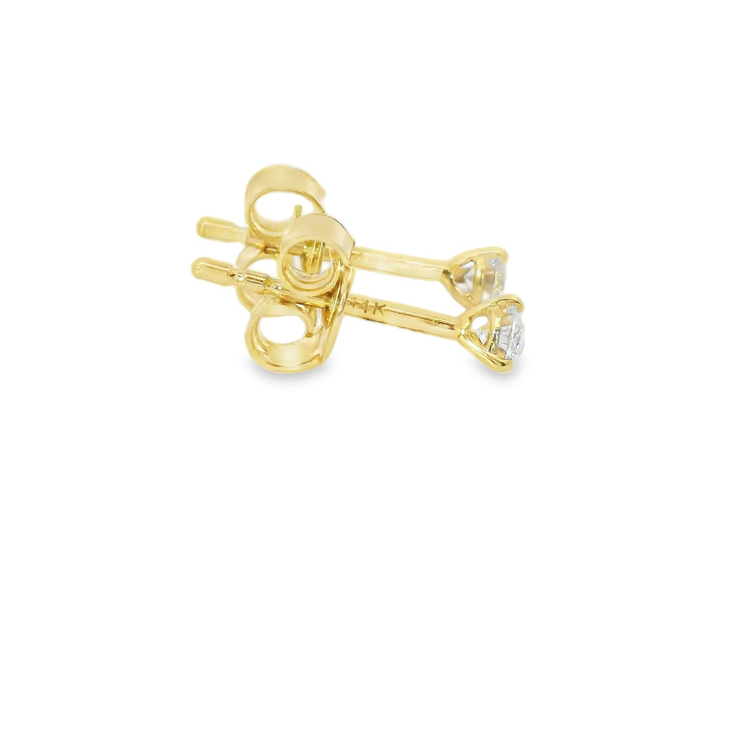 0.16 Carat Diamond Stud Earrings 14K Gold