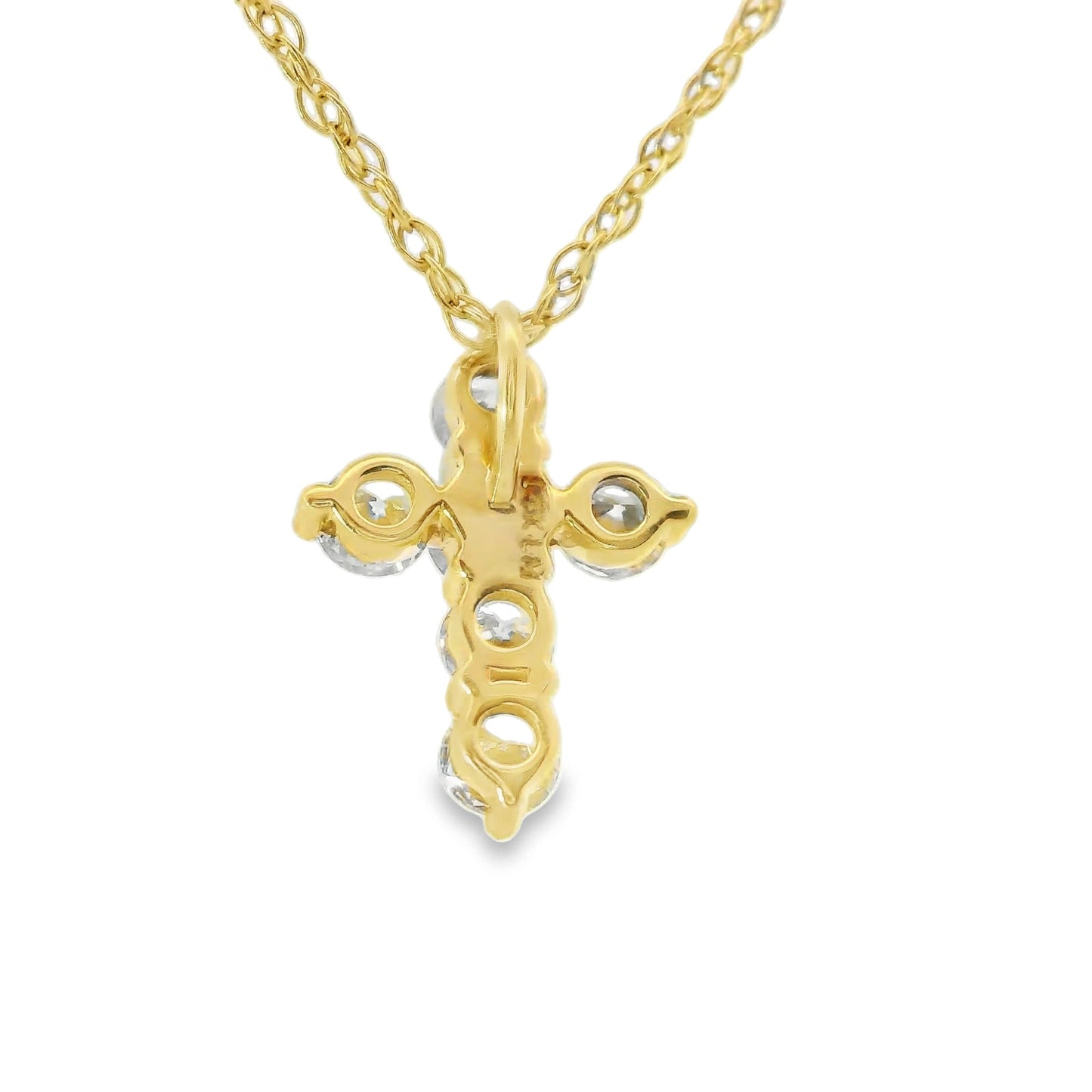 Stunning Cross Pendant 14K Gold Diamond , 0.50 Carat