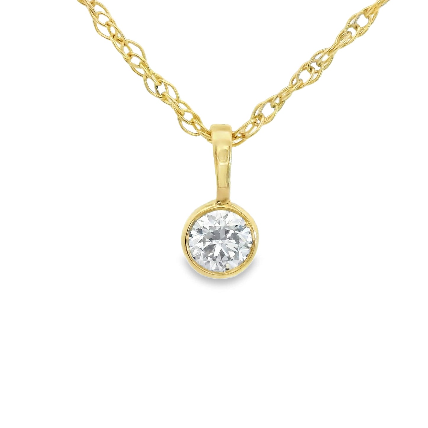 0.10 Carat Dazzling Round-cut Diamond Pendant