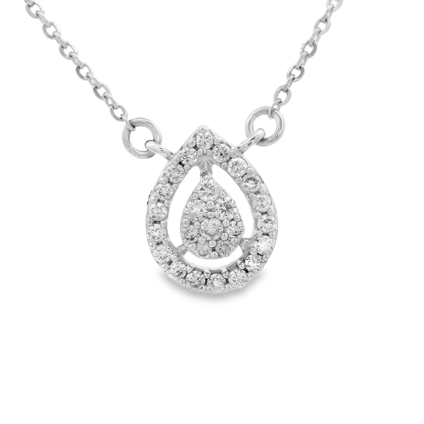 0.15ct Diamond Pendant in 14K White Gold