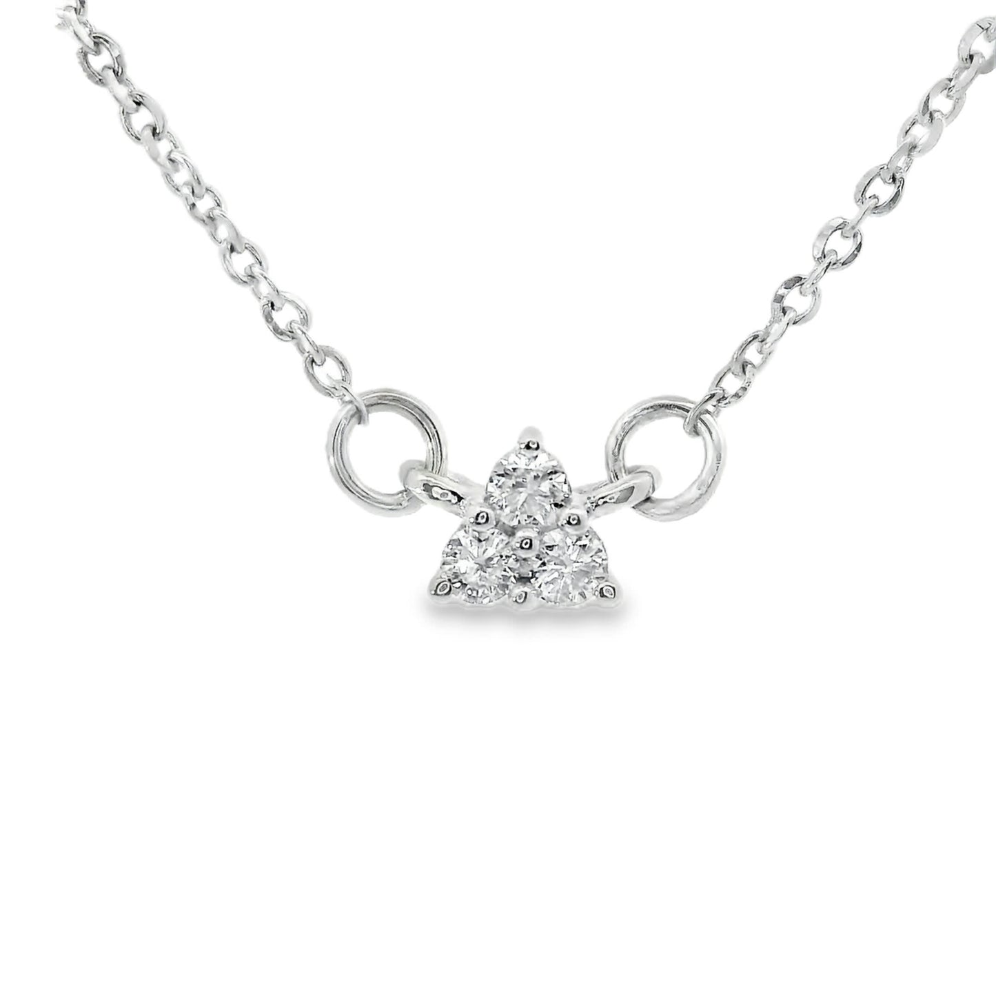 Diamond pendant 0.07 CTW in 14K White gold with chain