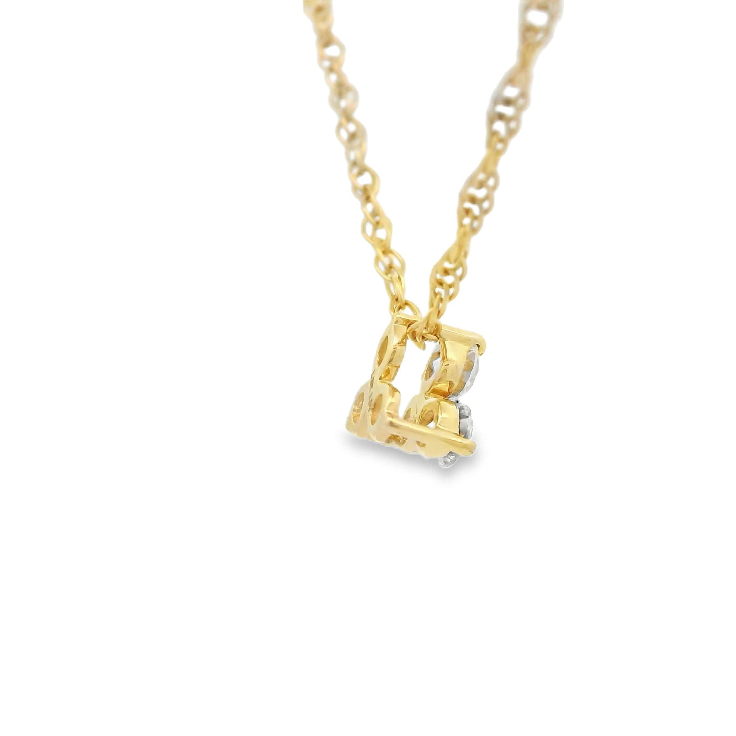 0.10 Carat Three Stones Round 14K Gold Diamond