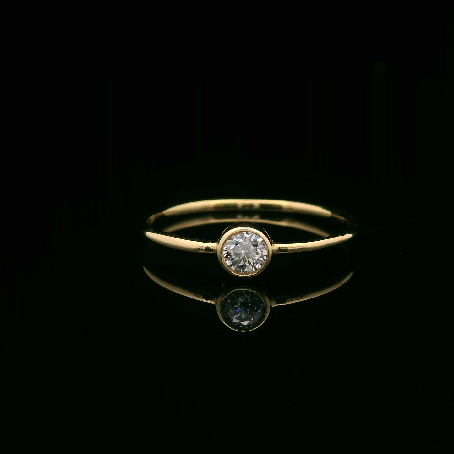 0.20ct Lab-Grown Round-Cut Diamond Ring in 14K Gold