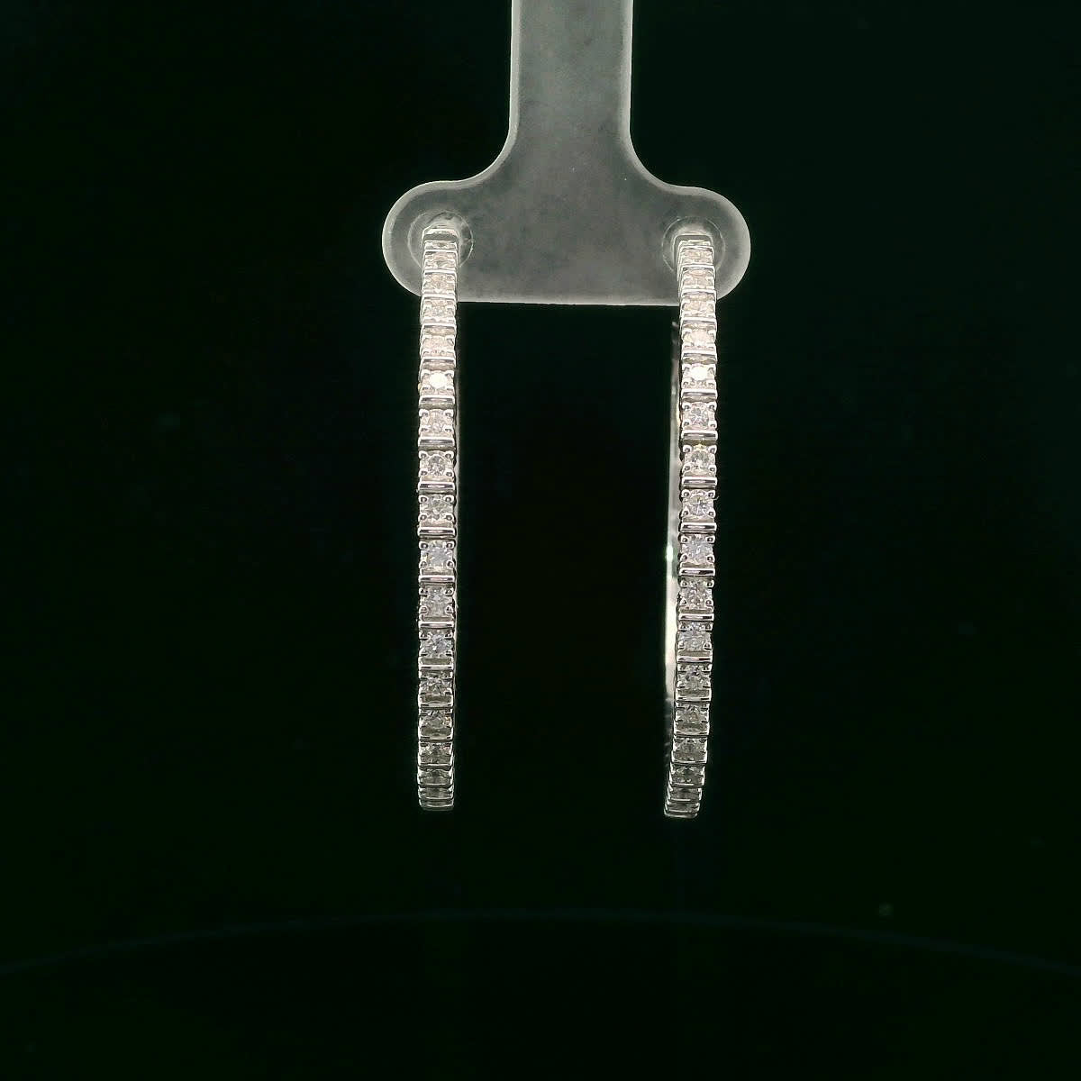 Elegant Diamond Hoop Earrings