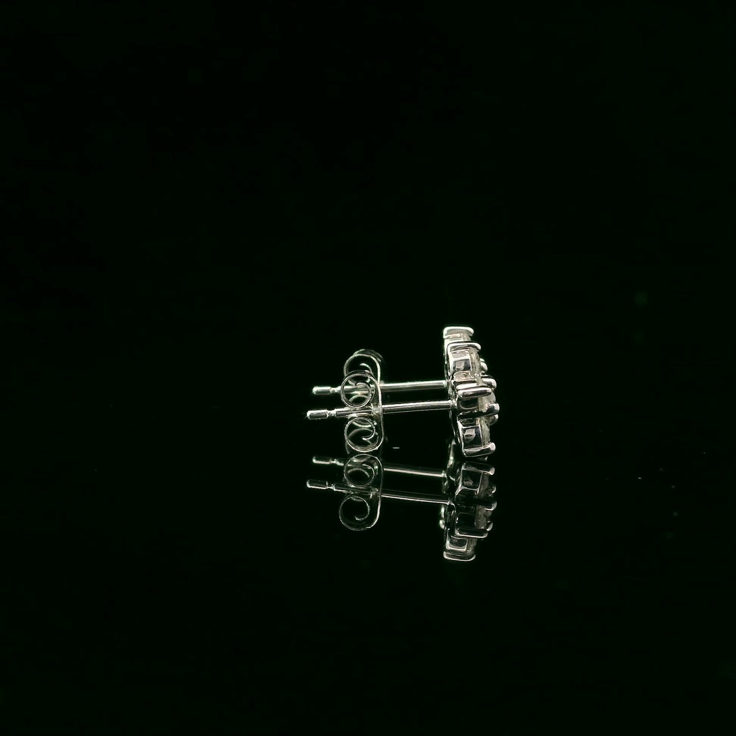 Elegant Diamond Flower Earrings