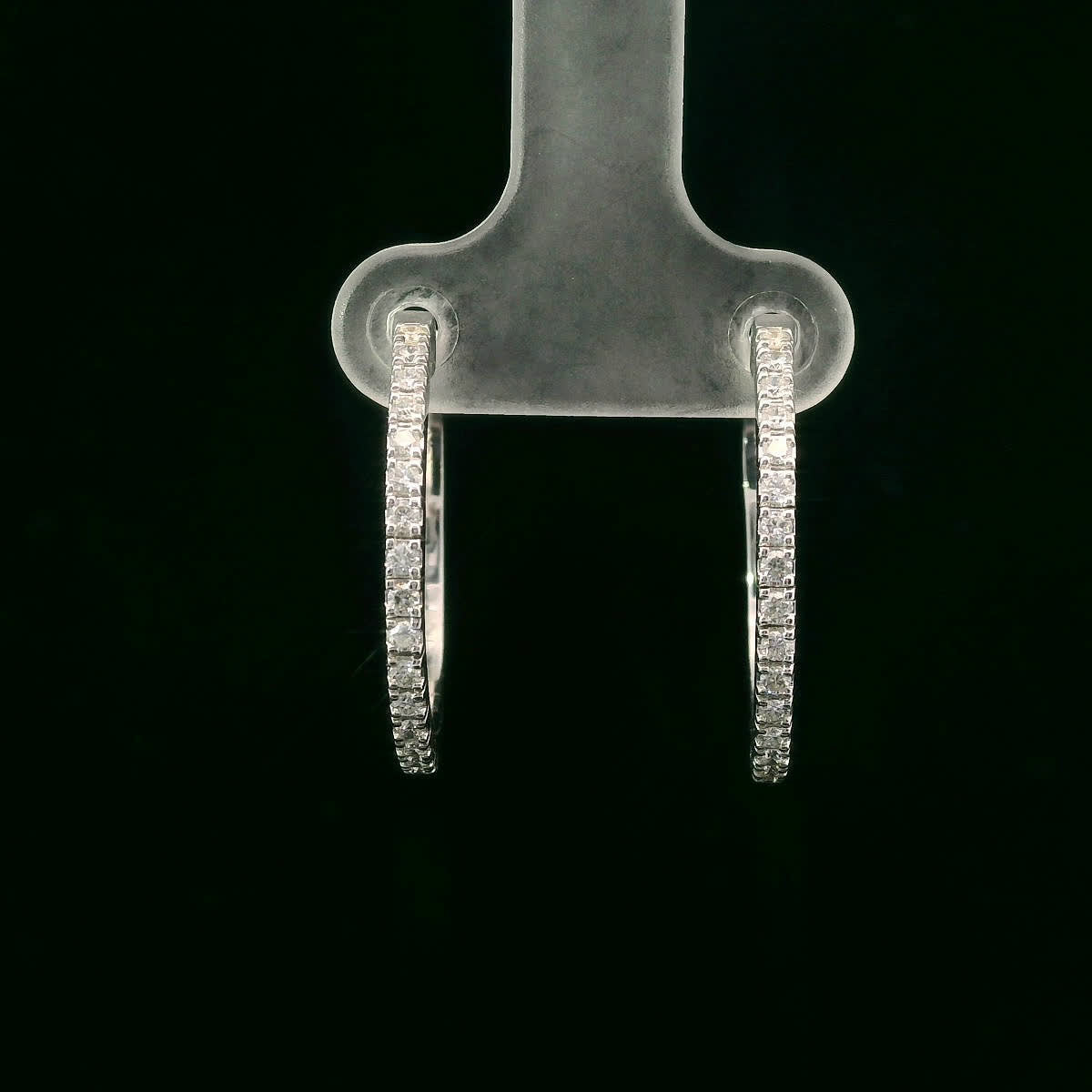 Elegant Diamond Hoop Earrings