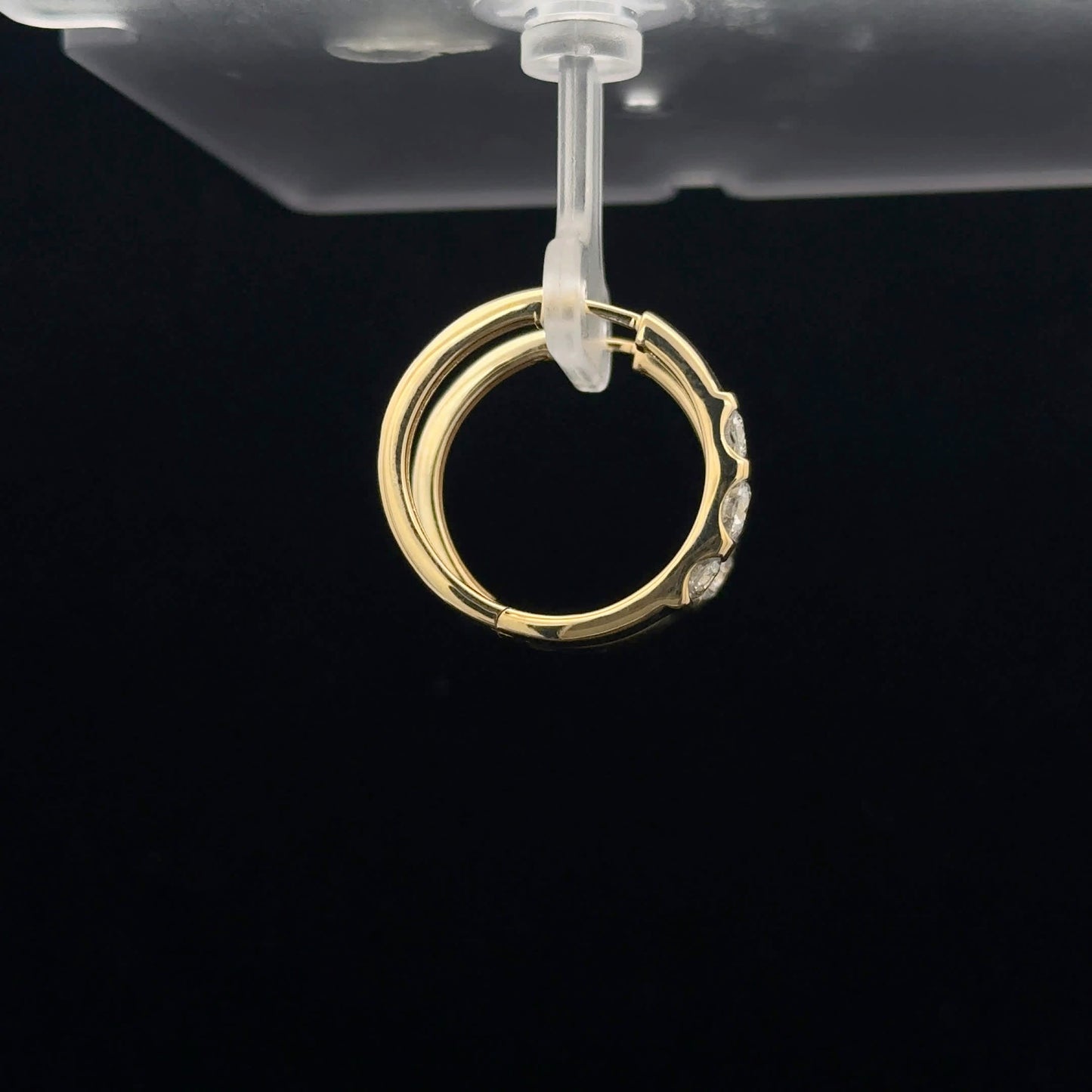 Elegant Gold and Diamond Earrings