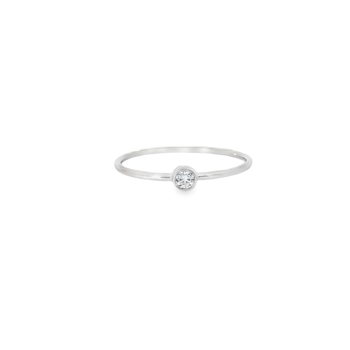 0.05ct Lab-Grown Round-Cut Diamond Ring in 14K Gold