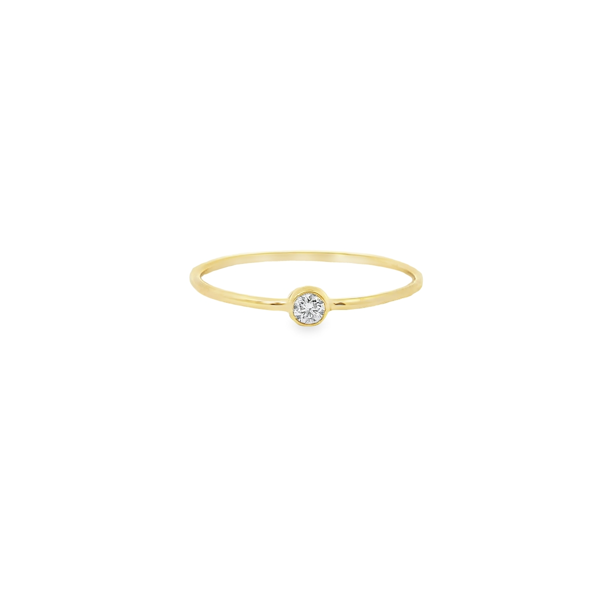 0.05ct Lab-Grown Round-Cut Diamond Ring in 14K Gold