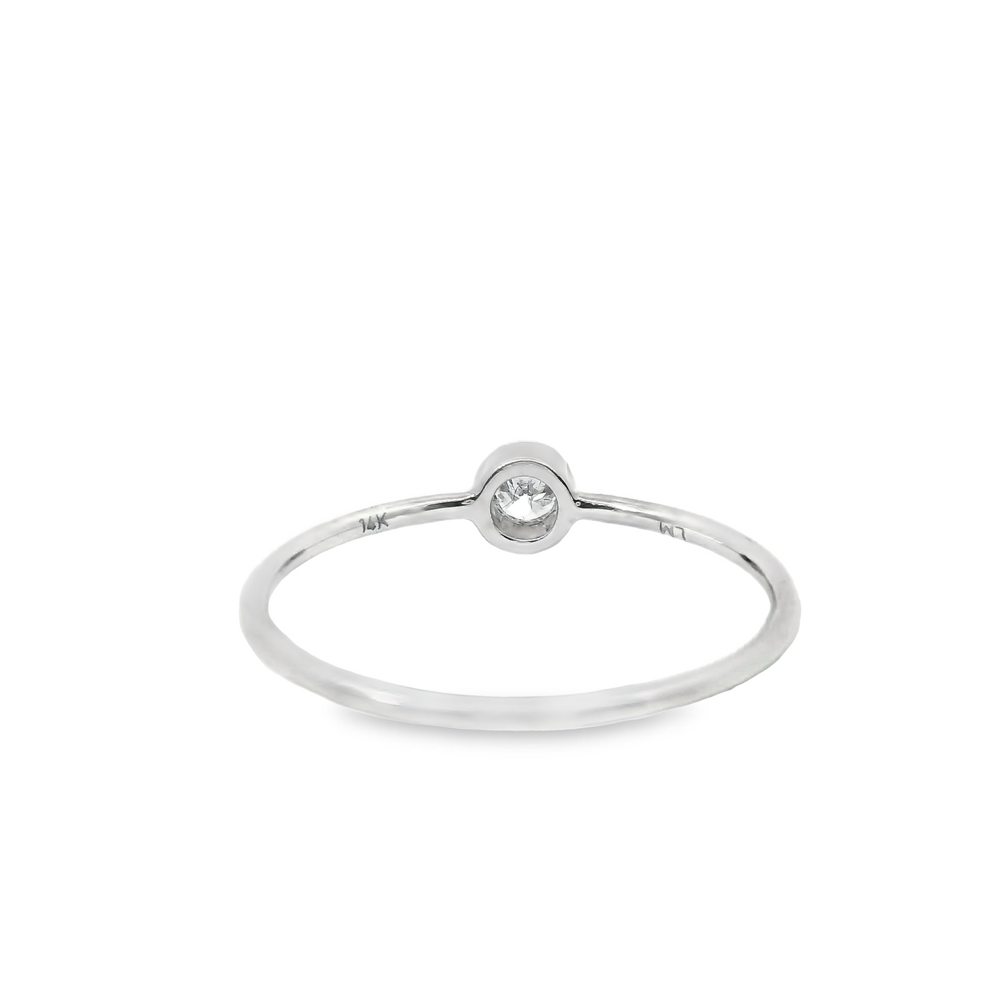 0.10ct Lab-Grown Round-Cut Diamond Ring in 14K Gold