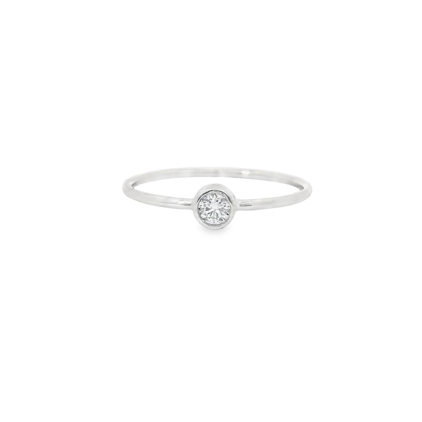 0.10ct Lab-Grown Round-Cut Diamond Ring in 14K Gold