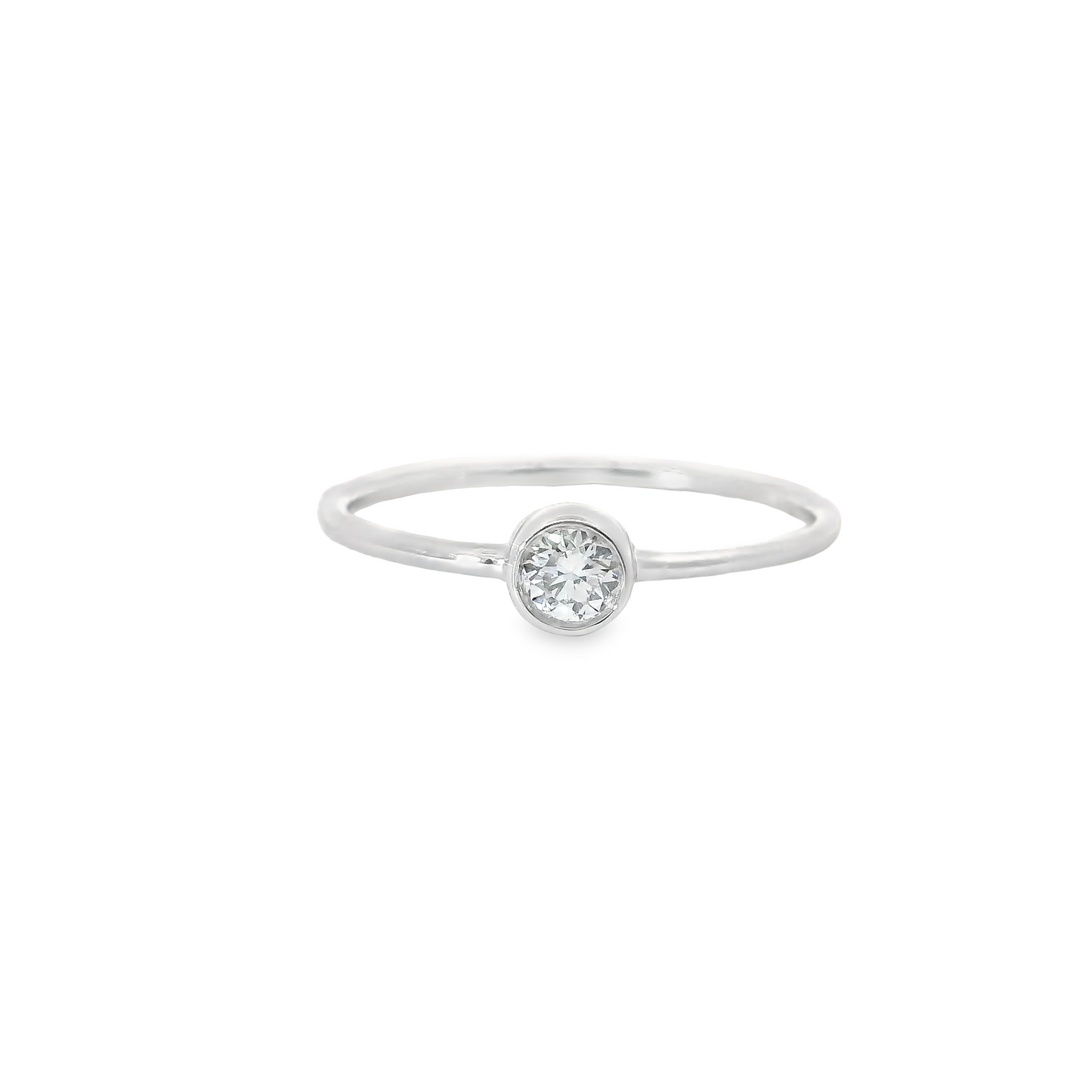 0.20ct Lab-Grown Round-Cut Diamond Ring in 14K Gold