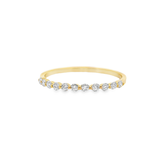 0.25ct Lab-Grown Round-Cut Diamond Ring in 14K Yellow Gold