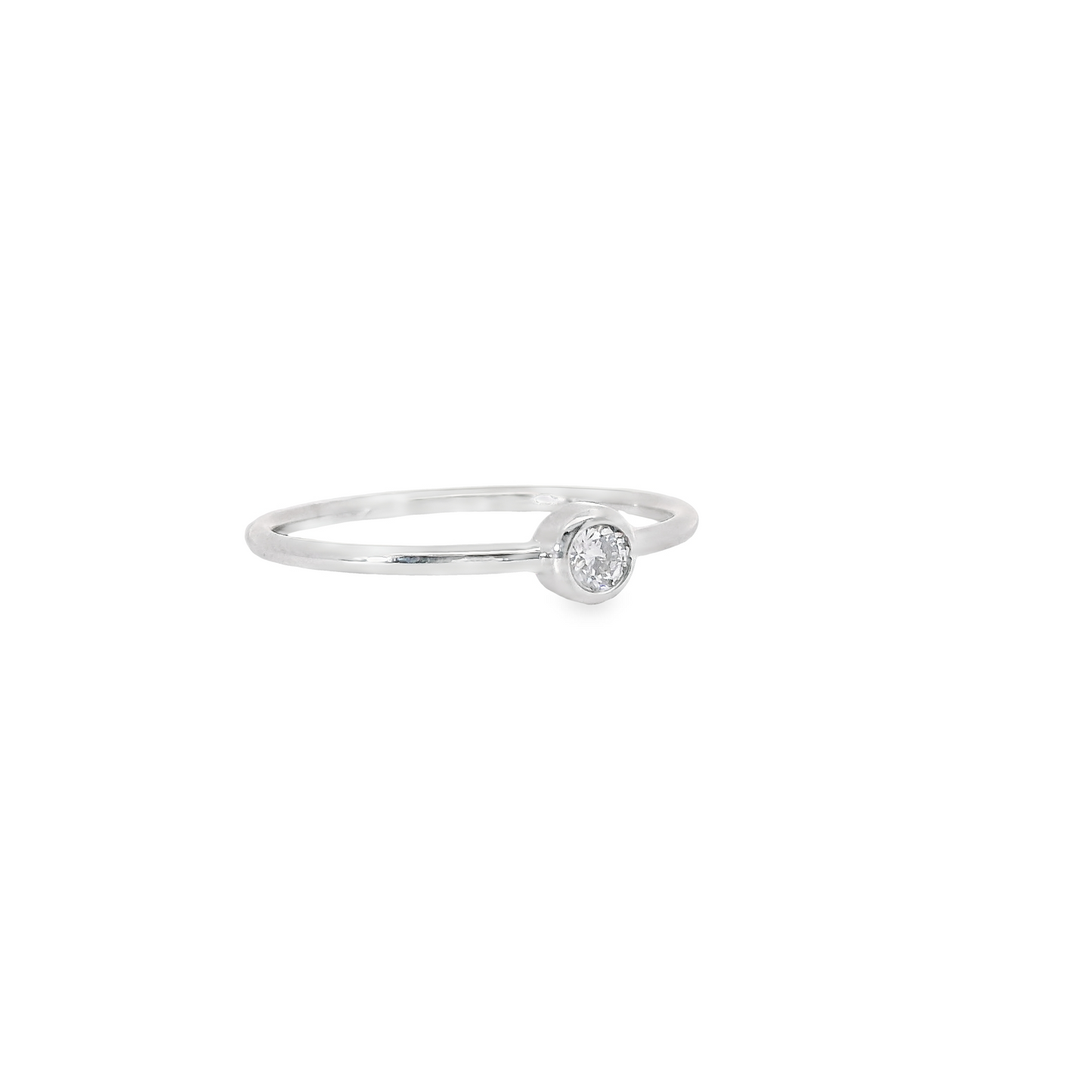0.10ct Lab-Grown Round-Cut Diamond Ring in 14K Gold