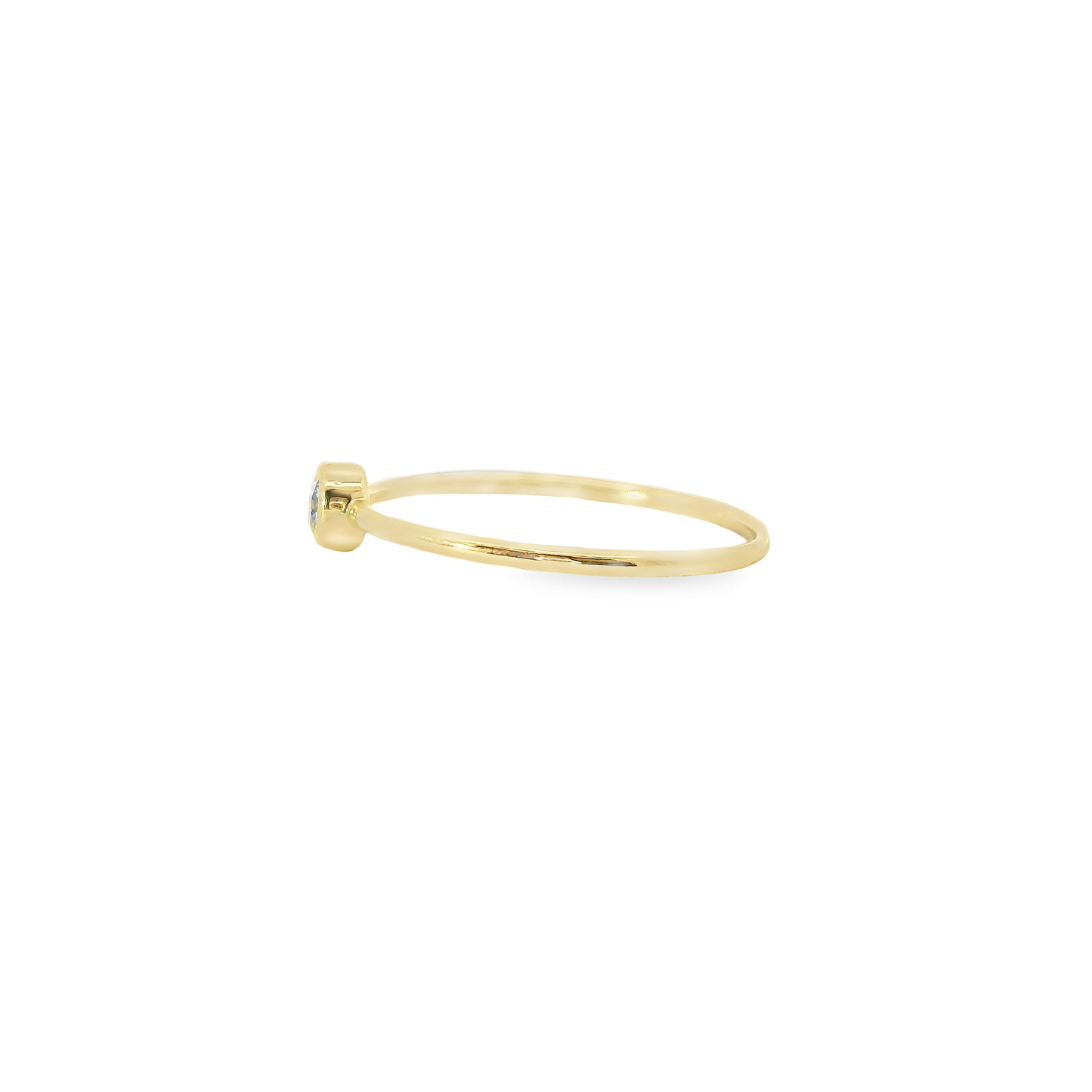 0.10ct Lab-Grown Round-Cut Diamond Ring in 14K Gold