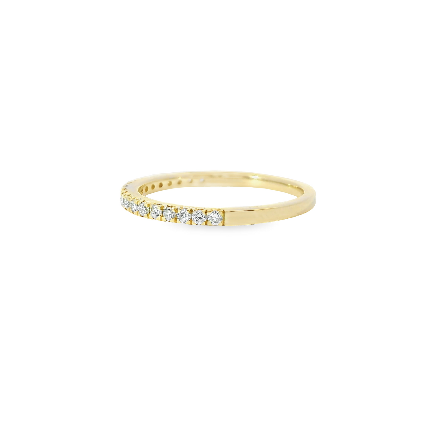 0.25ct Lab-Grown Round-Cut Diamond Wedding Band in 14K Gold