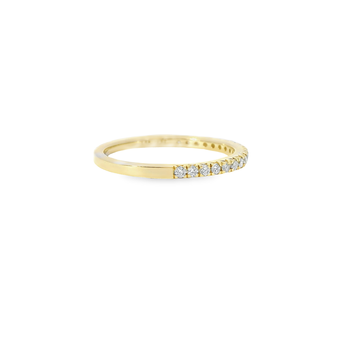 0.25ct Lab-Grown Round-Cut Diamond Wedding Band in 14K Gold