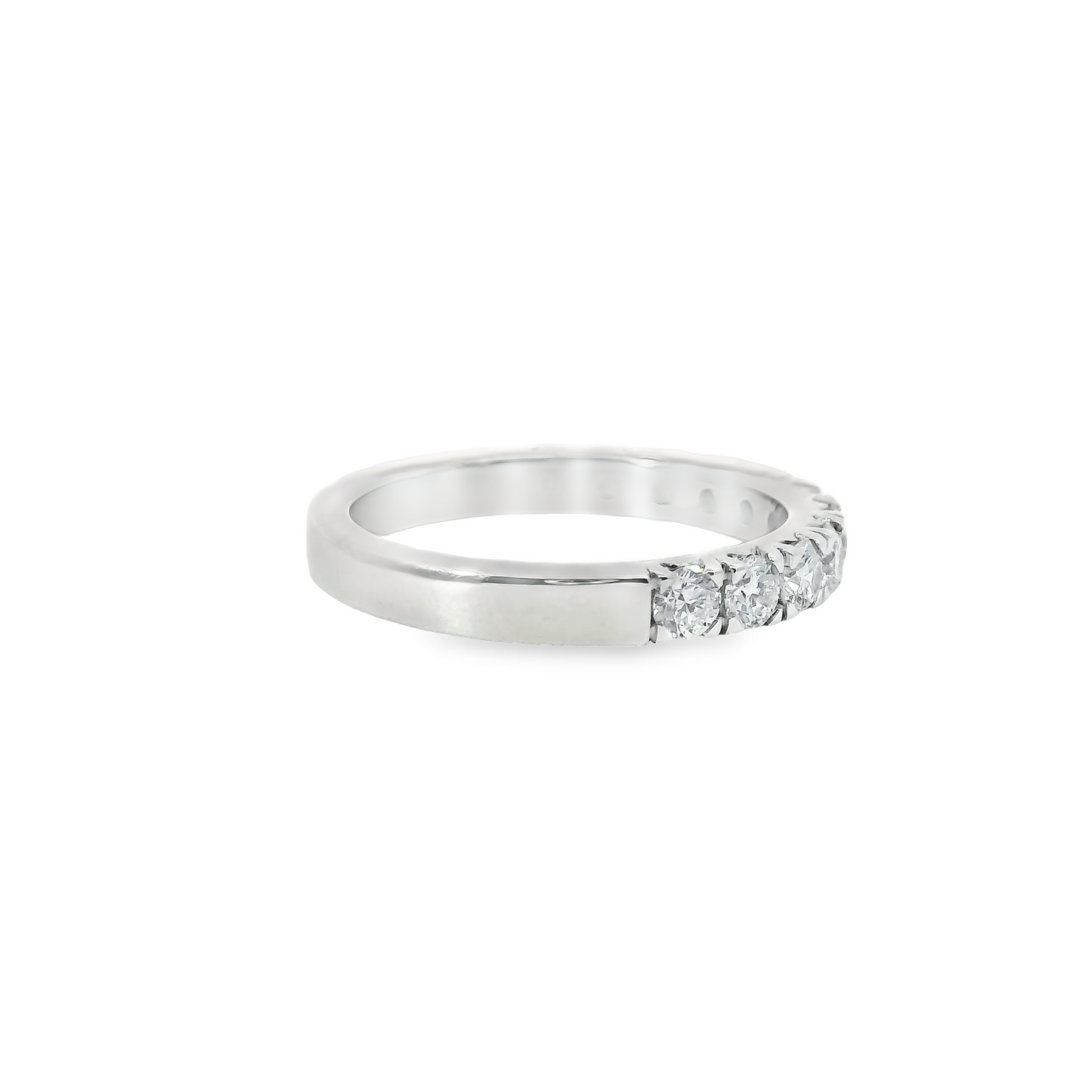 1.00ct Lab-Grown Round-Cut Diamond Wedding Band in 14K Gold