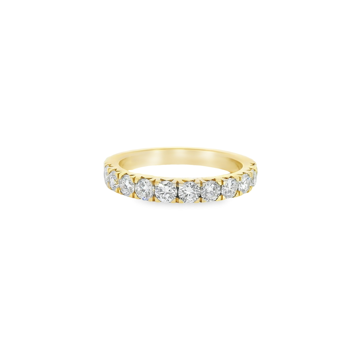 1.00ct Lab-Grown Round-Cut Diamond Wedding Band in 14K Gold