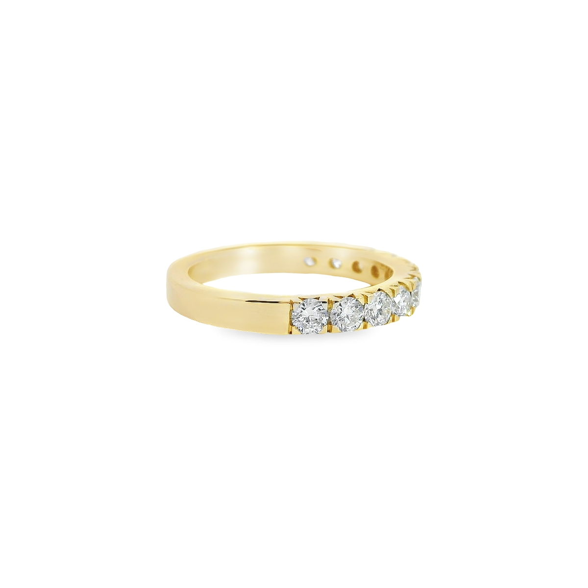 1.00ct Lab-Grown Round-Cut Diamond Wedding Band in 14K Gold