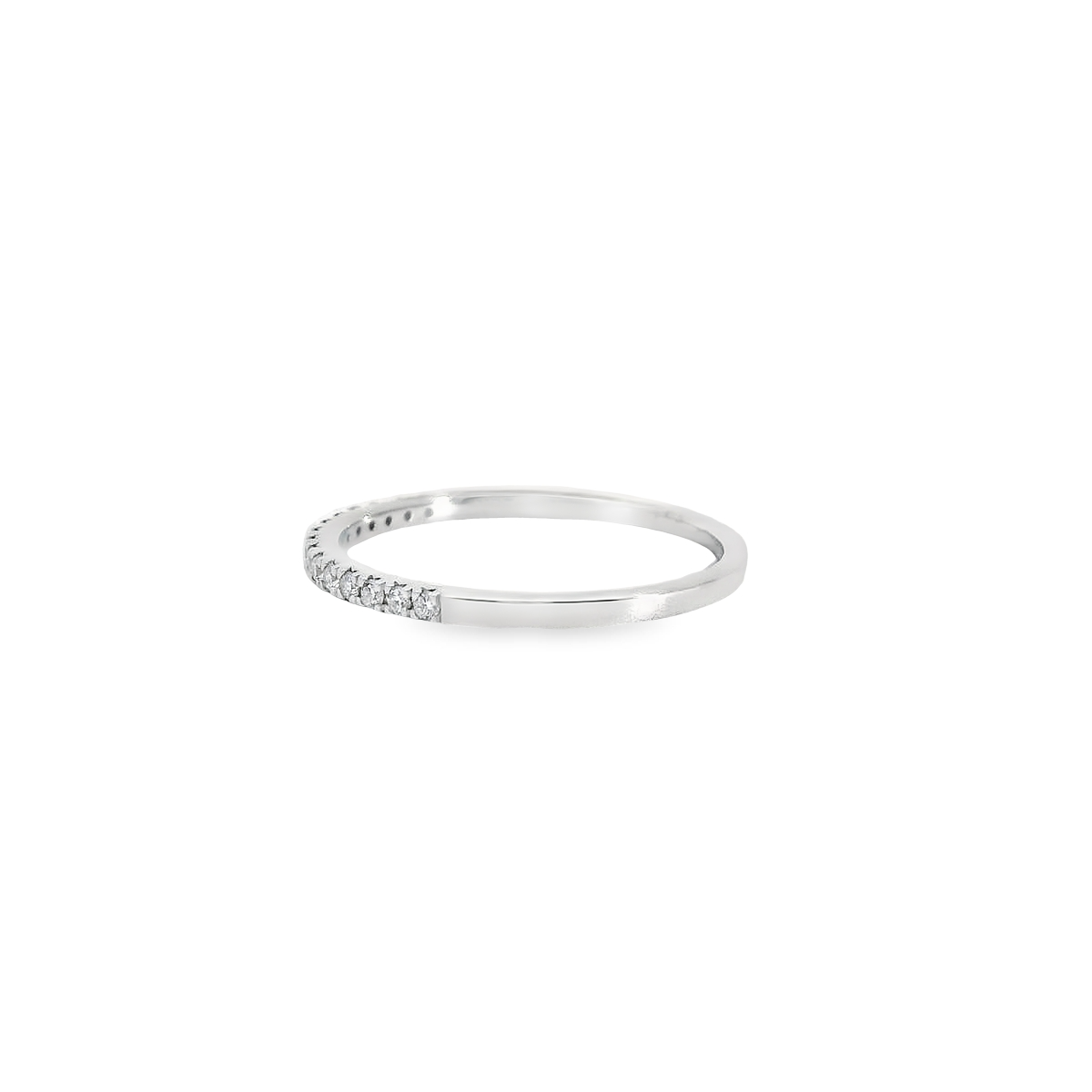 0.15ct Lab-Grown Round-Cut Diamond Wedding Band in 14K Gold