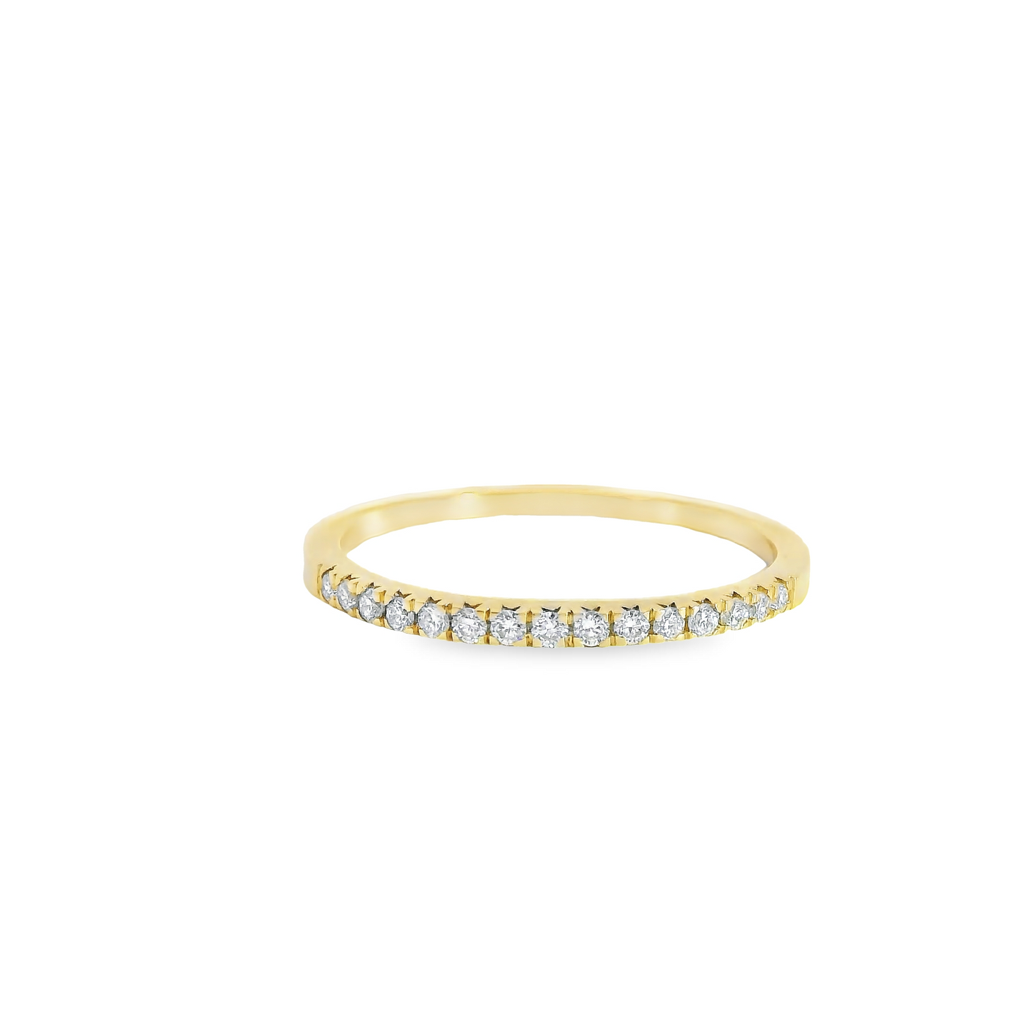 0.15ct Lab-Grown Round-Cut Diamond Wedding Band in 14K Gold