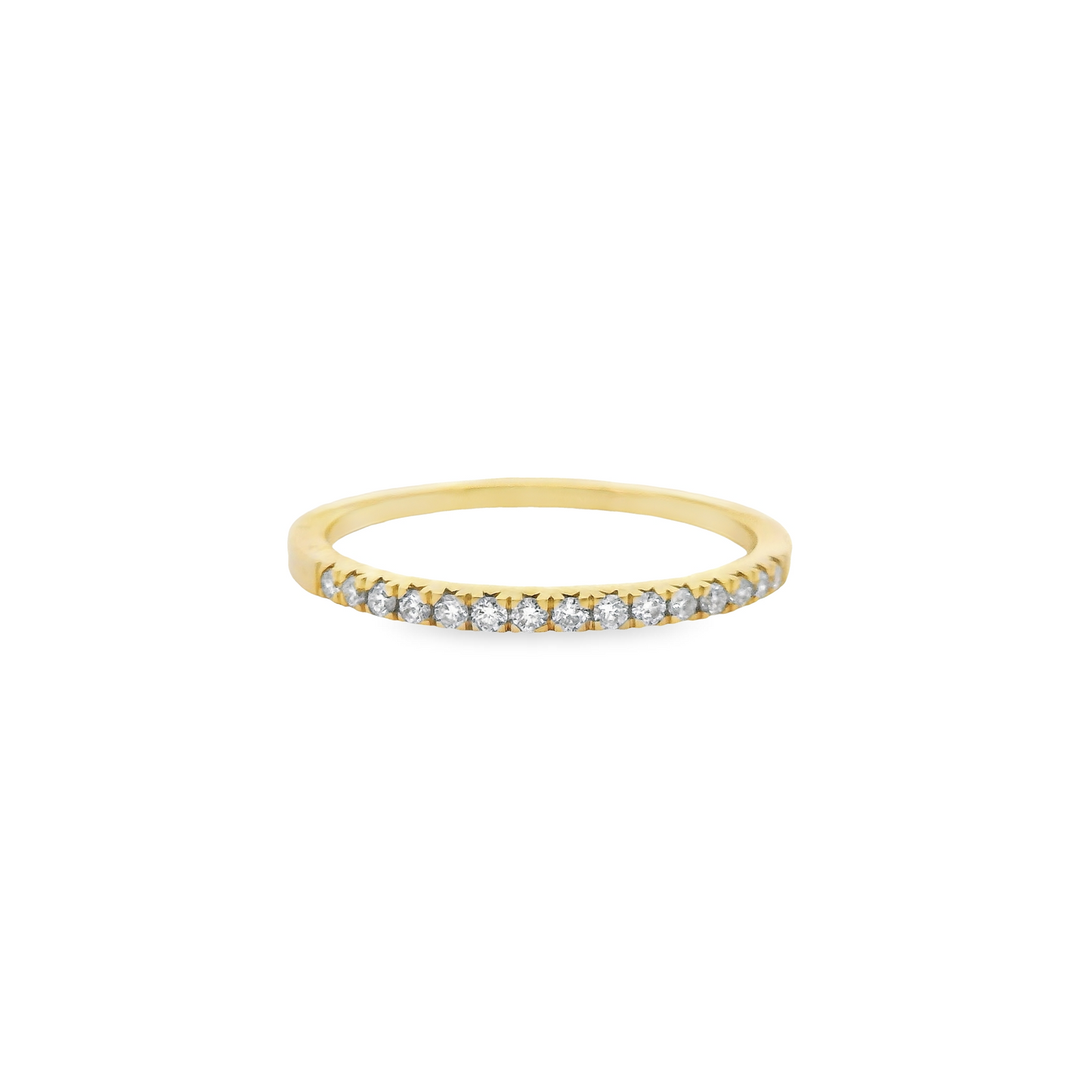 0.15ct Lab-Grown Round-Cut Diamond Wedding Band in 14K Gold