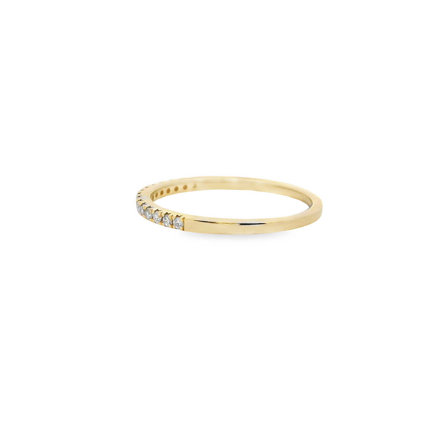 0.15ct Lab-Grown Round-Cut Diamond Wedding Band in 14K Gold