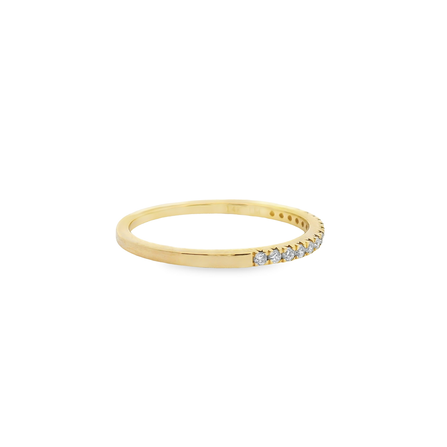 0.15ct Lab-Grown Round-Cut Diamond Wedding Band in 14K Gold