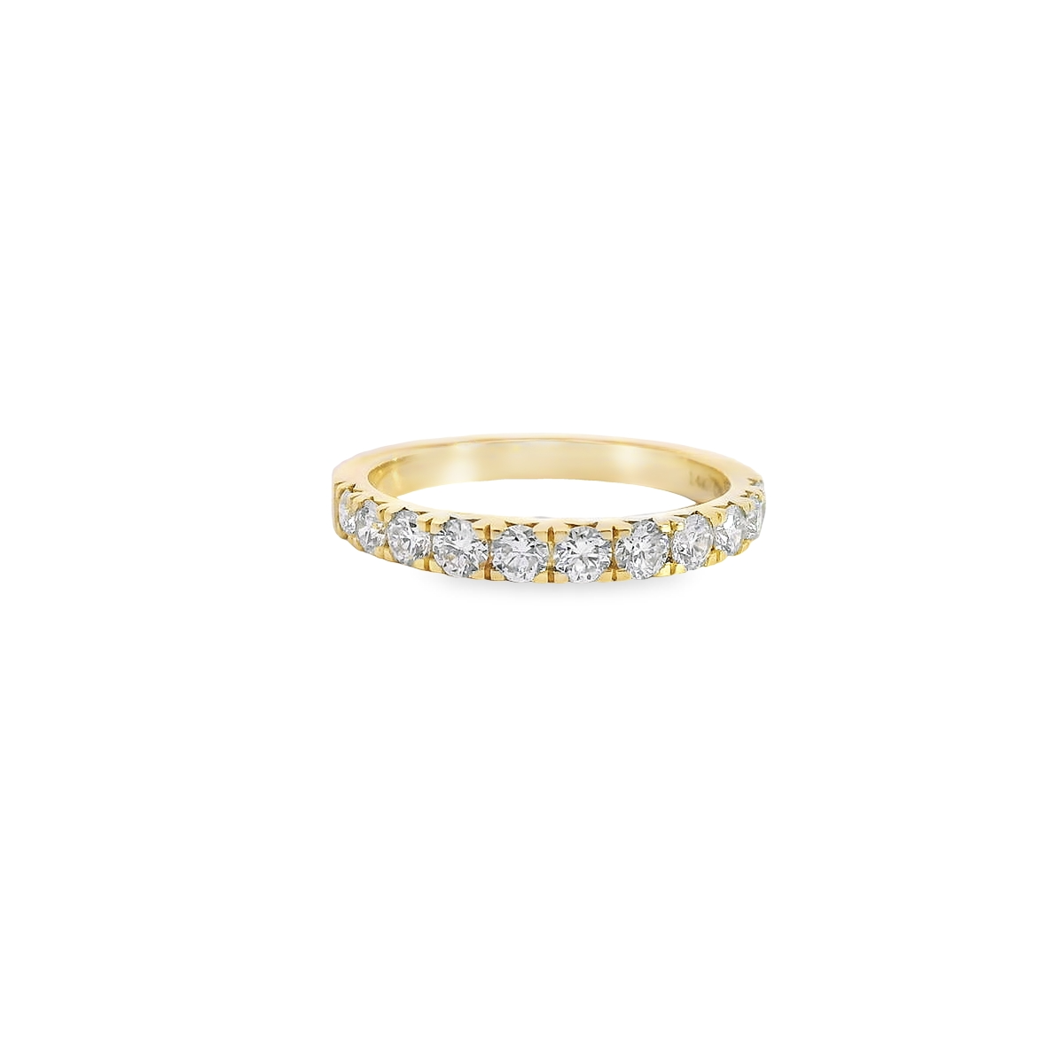 0.75ct Lab-Grown Round-Cut Diamond Wedding Band in 14K Gold