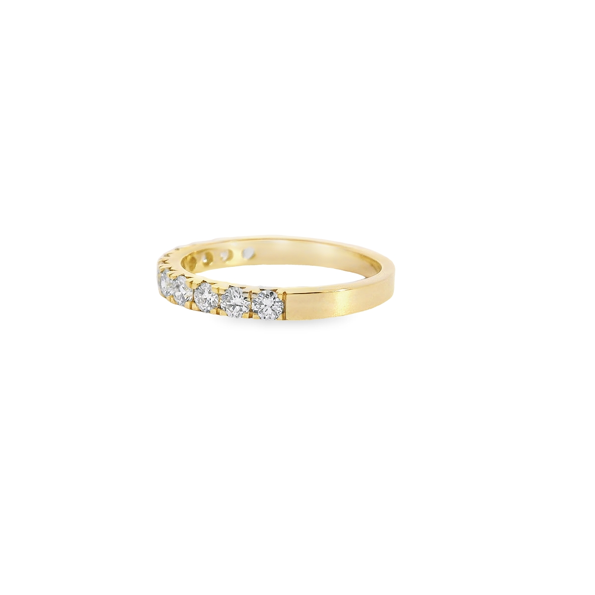 0.75ct Lab-Grown Round-Cut Diamond Wedding Band in 14K Gold