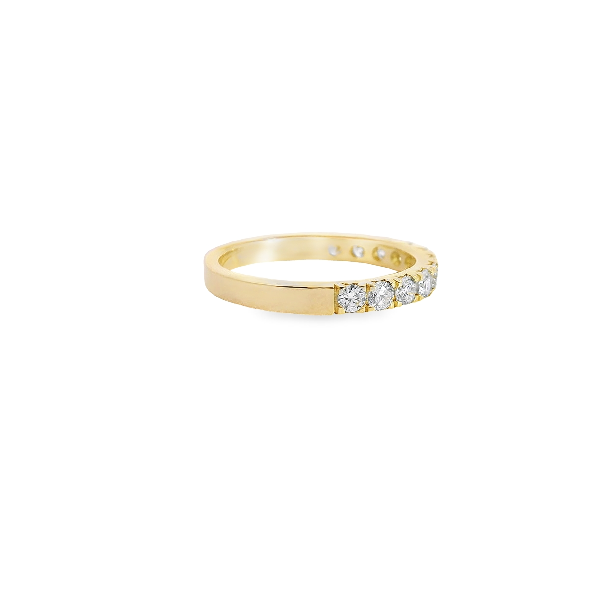 0.75ct Lab-Grown Round-Cut Diamond Wedding Band in 14K Gold