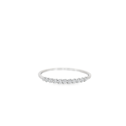 0.15ct Lab-Grown Diamond Anniversary Band in 14K White Gold