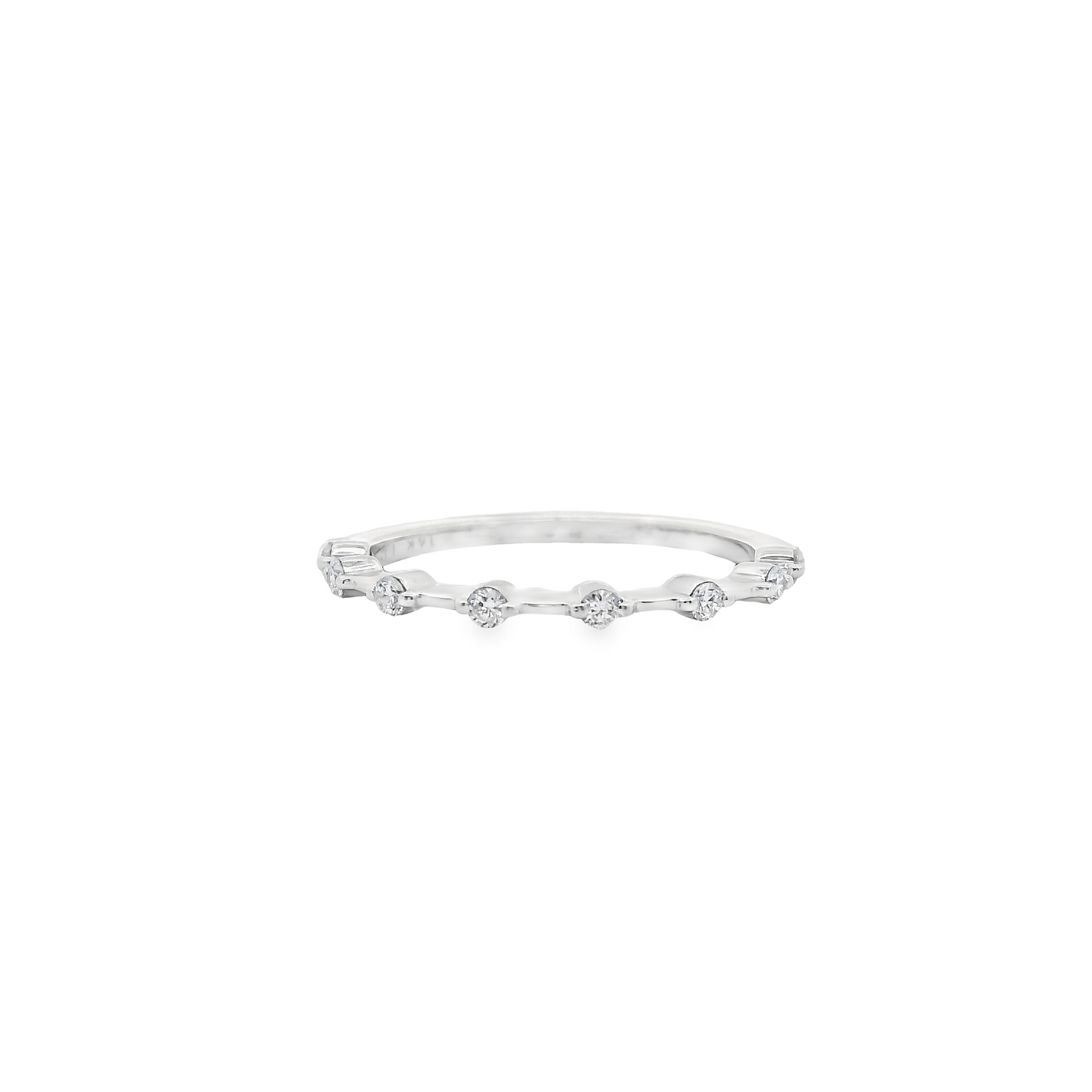 0.15ct Lab-Grown Round-Cut Diamond Wedding Band in 14K Gold