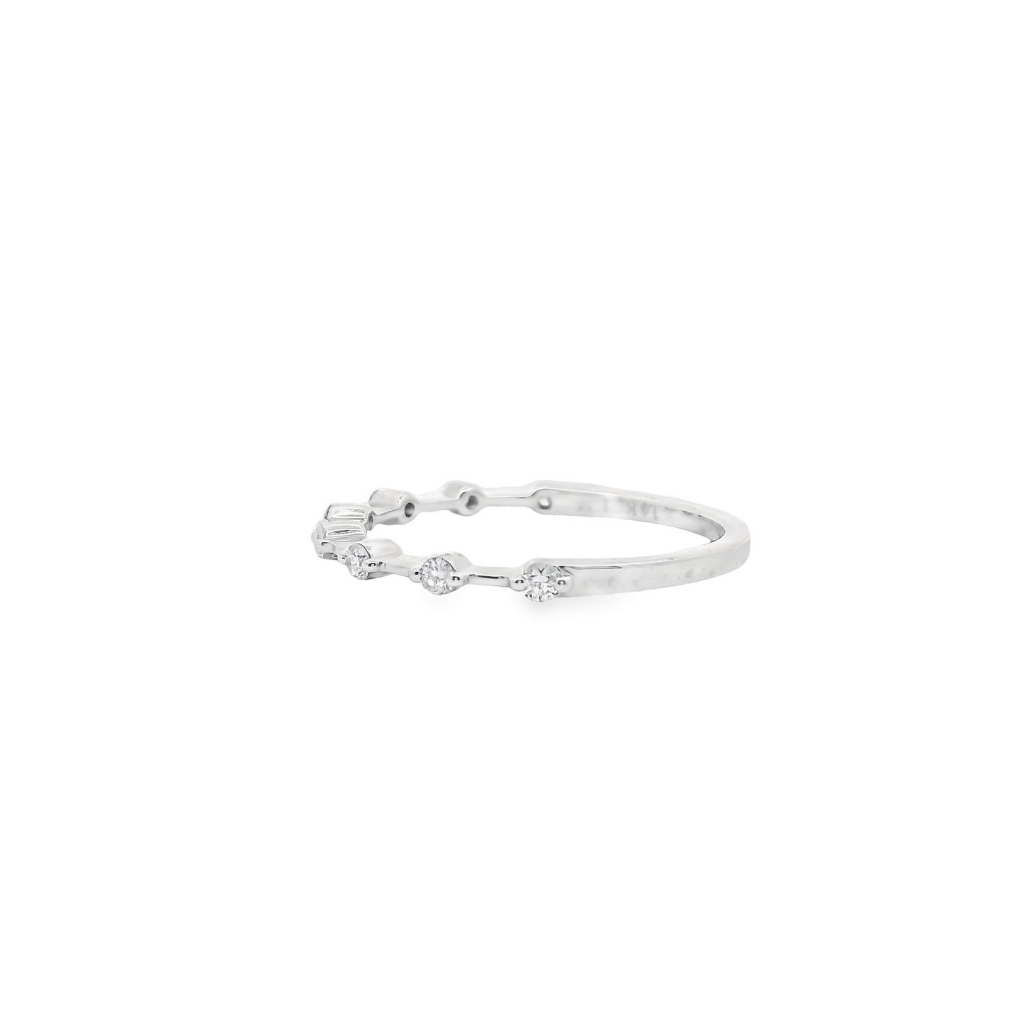0.15ct Lab-Grown Round-Cut Diamond Wedding Band in 14K Gold