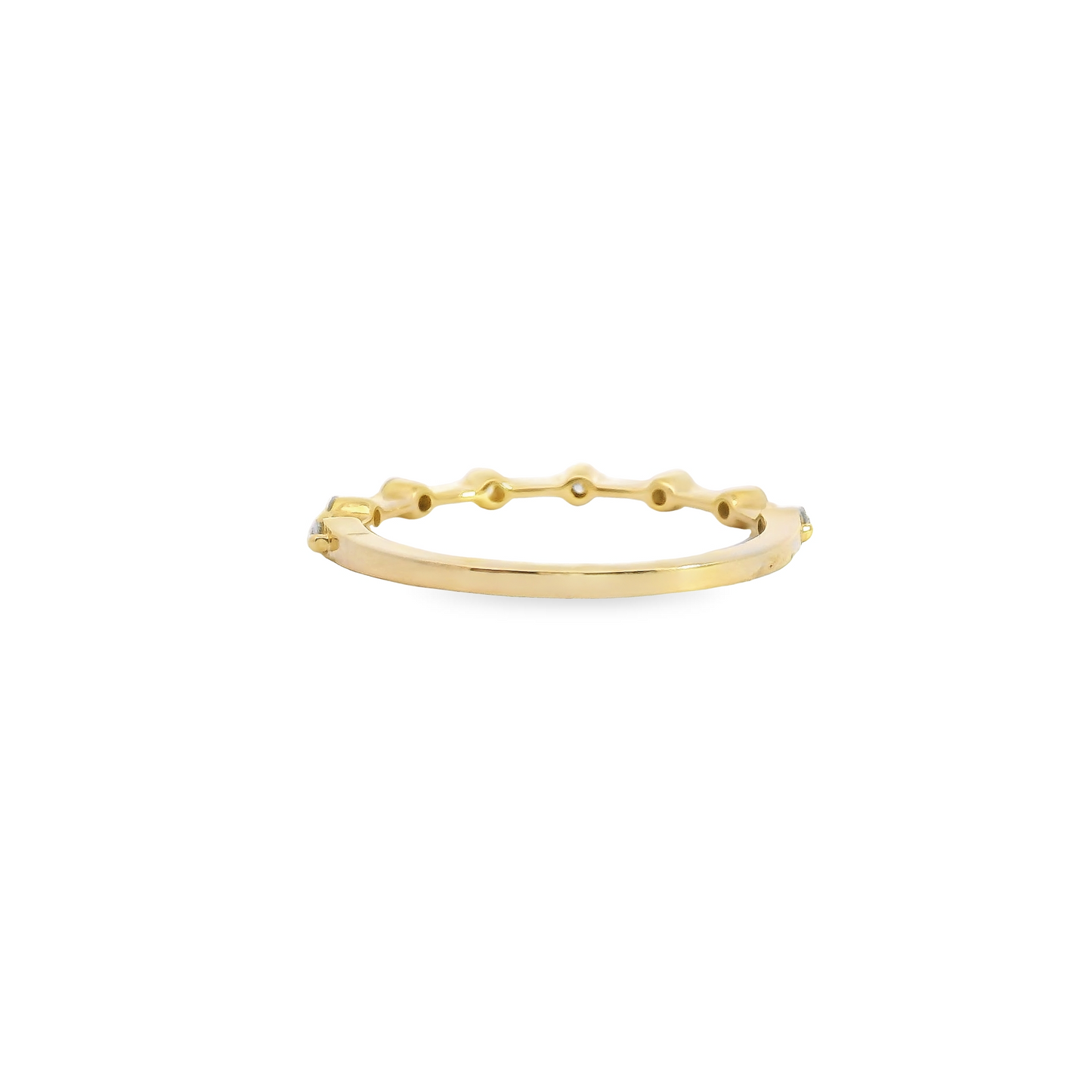 0.15ct Lab-Grown Round-Cut Diamond Wedding Band in 14K Gold
