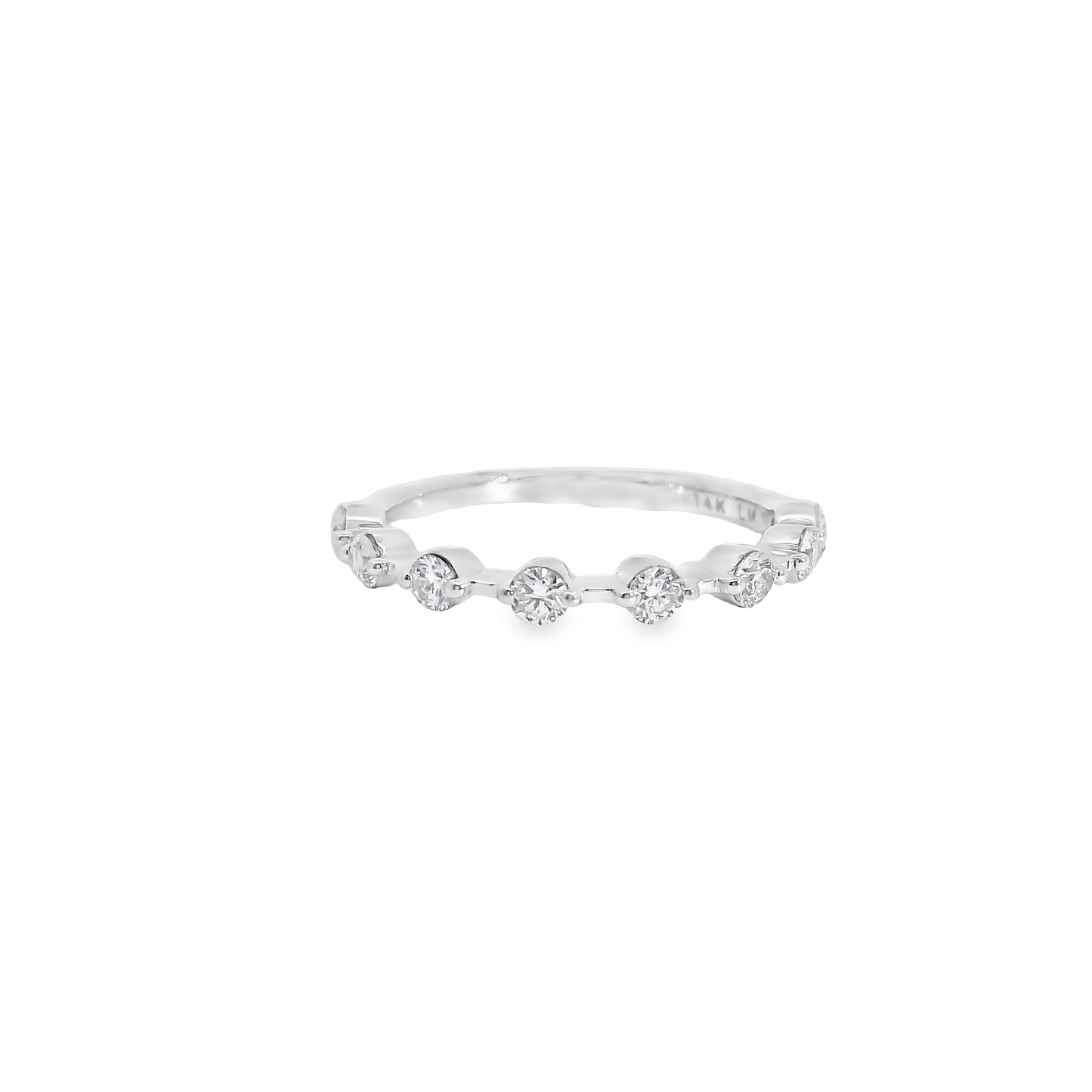 0.50ct Lab-Grown Polished Round-Cut Diamond Wedding Band in 14K Gold