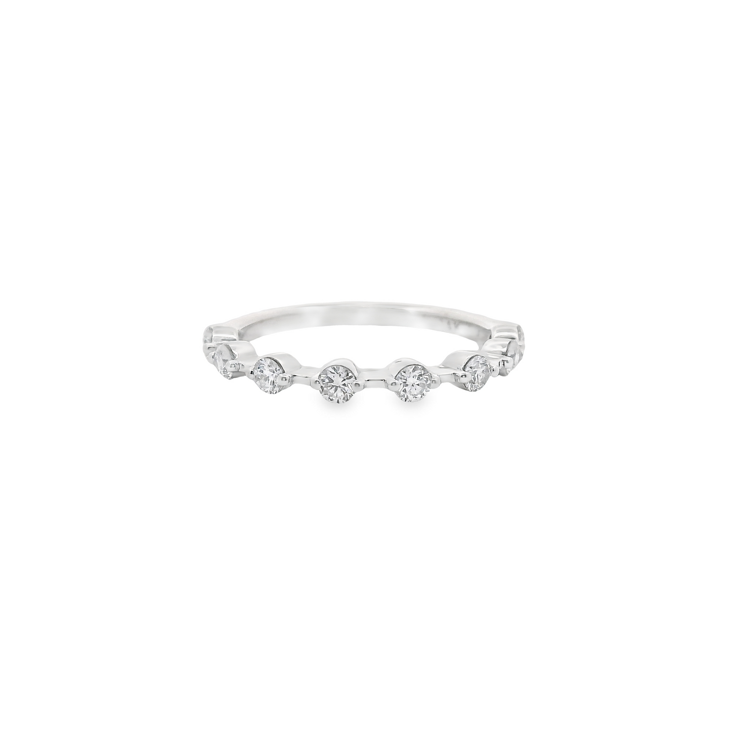 0.50ct Lab-Grown Polished Round-Cut Diamond Wedding Band in 14K Gold