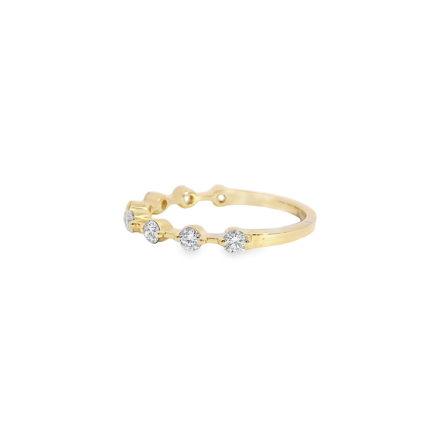 0.50ct Lab-Grown Polished Round-Cut Diamond Wedding Band in 14K Gold
