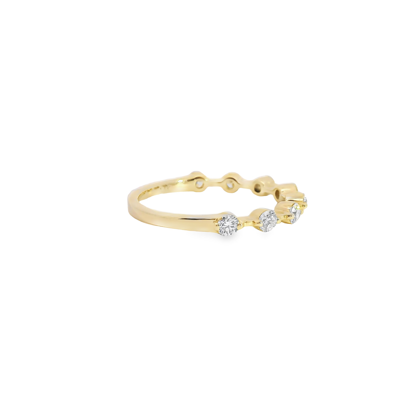 0.50ct Lab-Grown Polished Round-Cut Diamond Wedding Band in 14K Gold