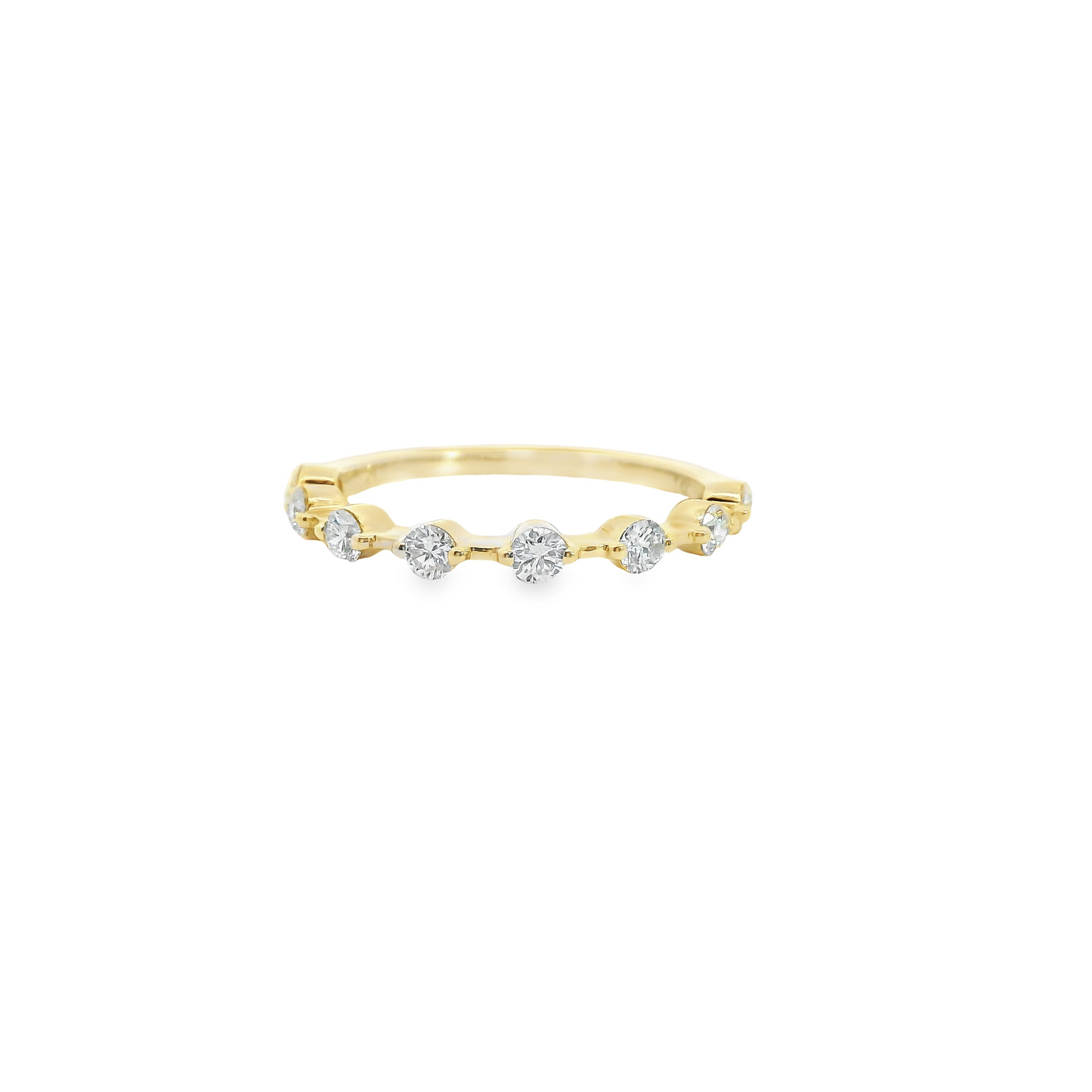 0.50ct Lab-Grown Polished Round-Cut Diamond Wedding Band in 14K Gold