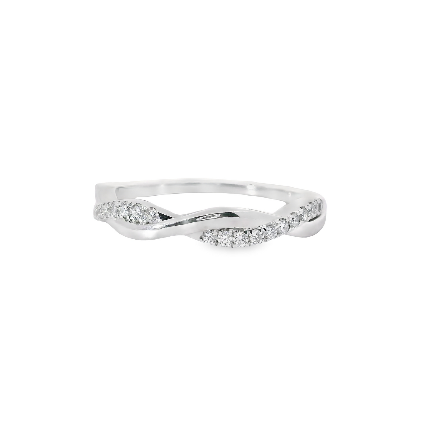 0.25ct Lab-Grown Diamond Wedding Band in 14K White Gold