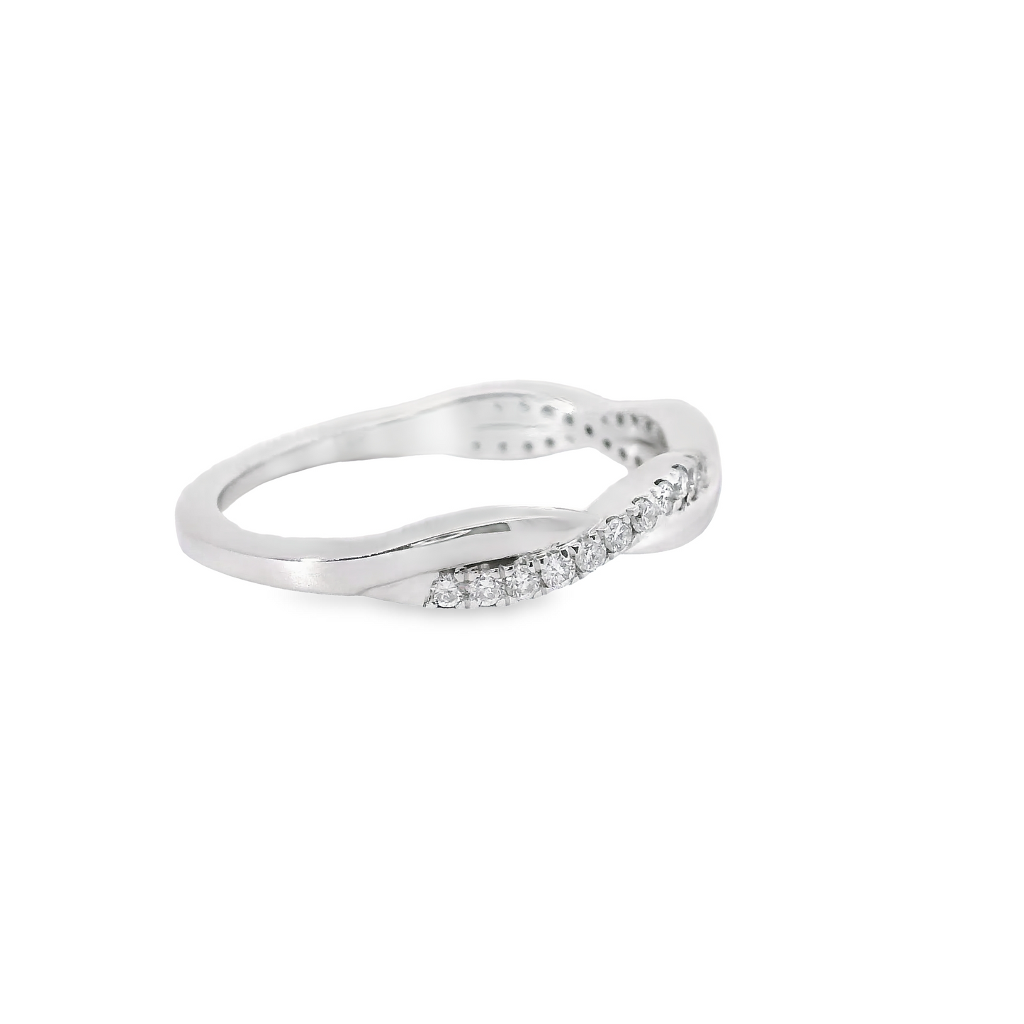 0.25ct Lab-Grown Diamond Wedding Band in 14K White Gold