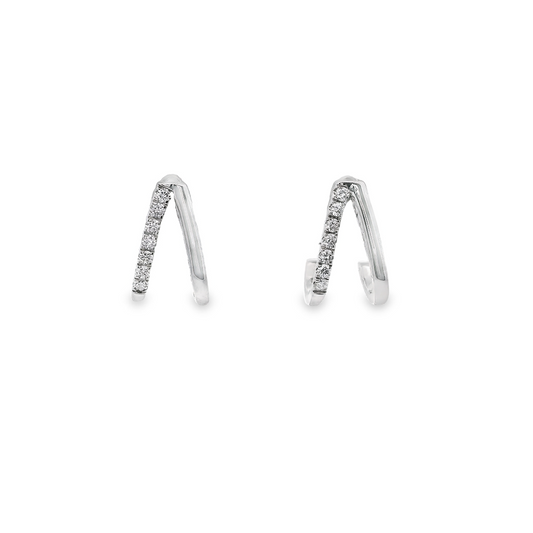 0.15ct Lab-Grown Diamond Earrings in 14K White Gold