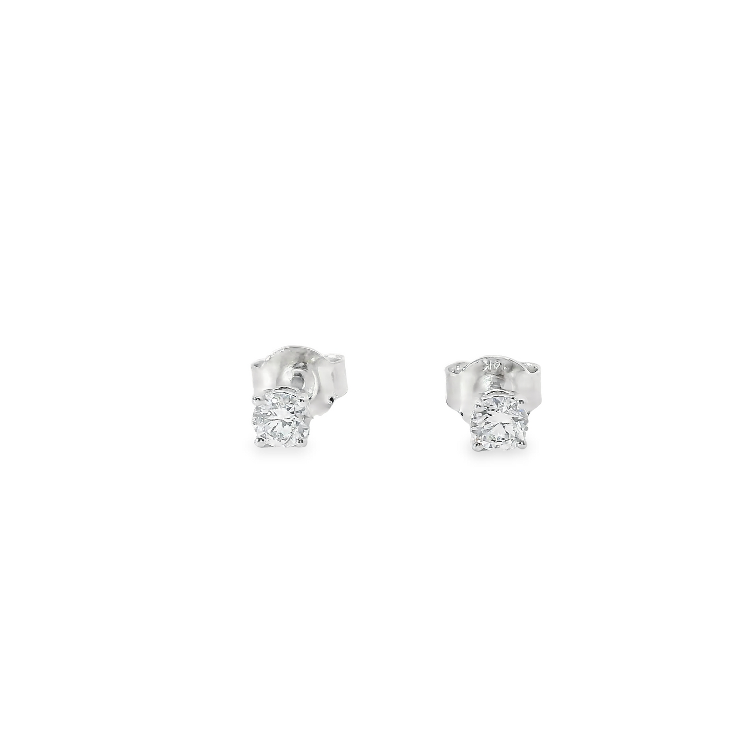 0.33ct Lab-Grown Round-Cut Diamond Stud Earrings in 14K Gold